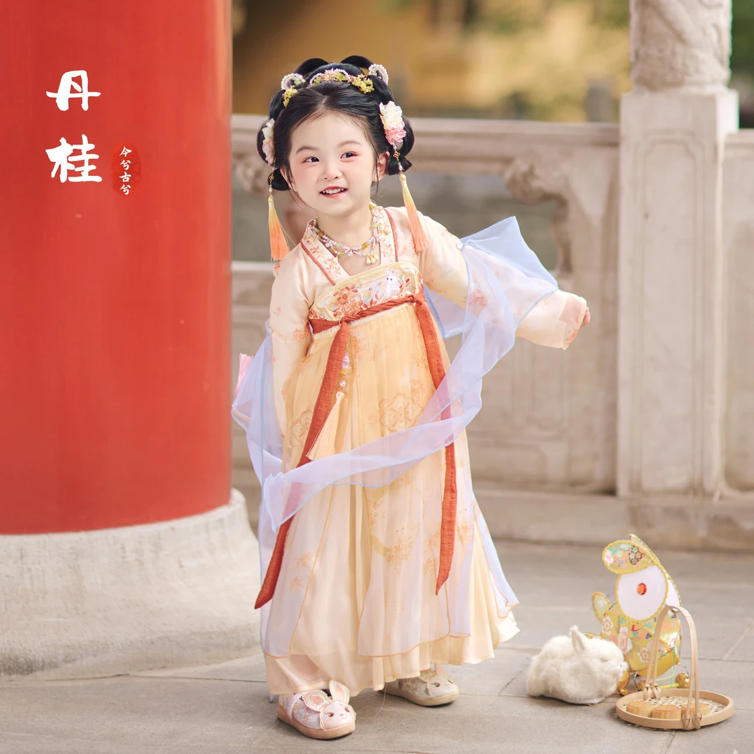 【丹桂】今兮古兮汉服女童国风唐装仙气中秋节古装公主裙