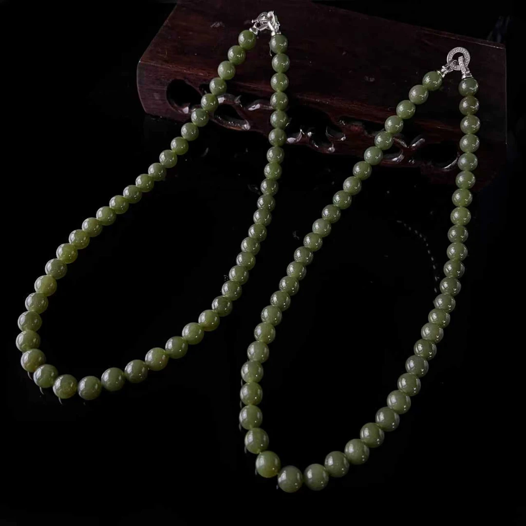 H4918-卡10左右-黄口和田玉项链-多样性发其一深