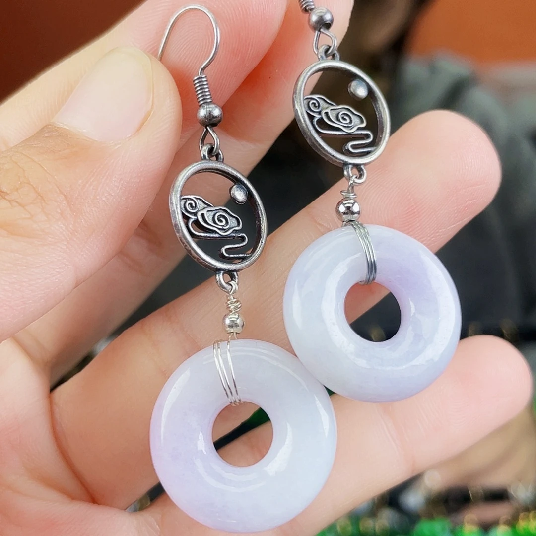 翡翠未镶嵌耳饰饰品