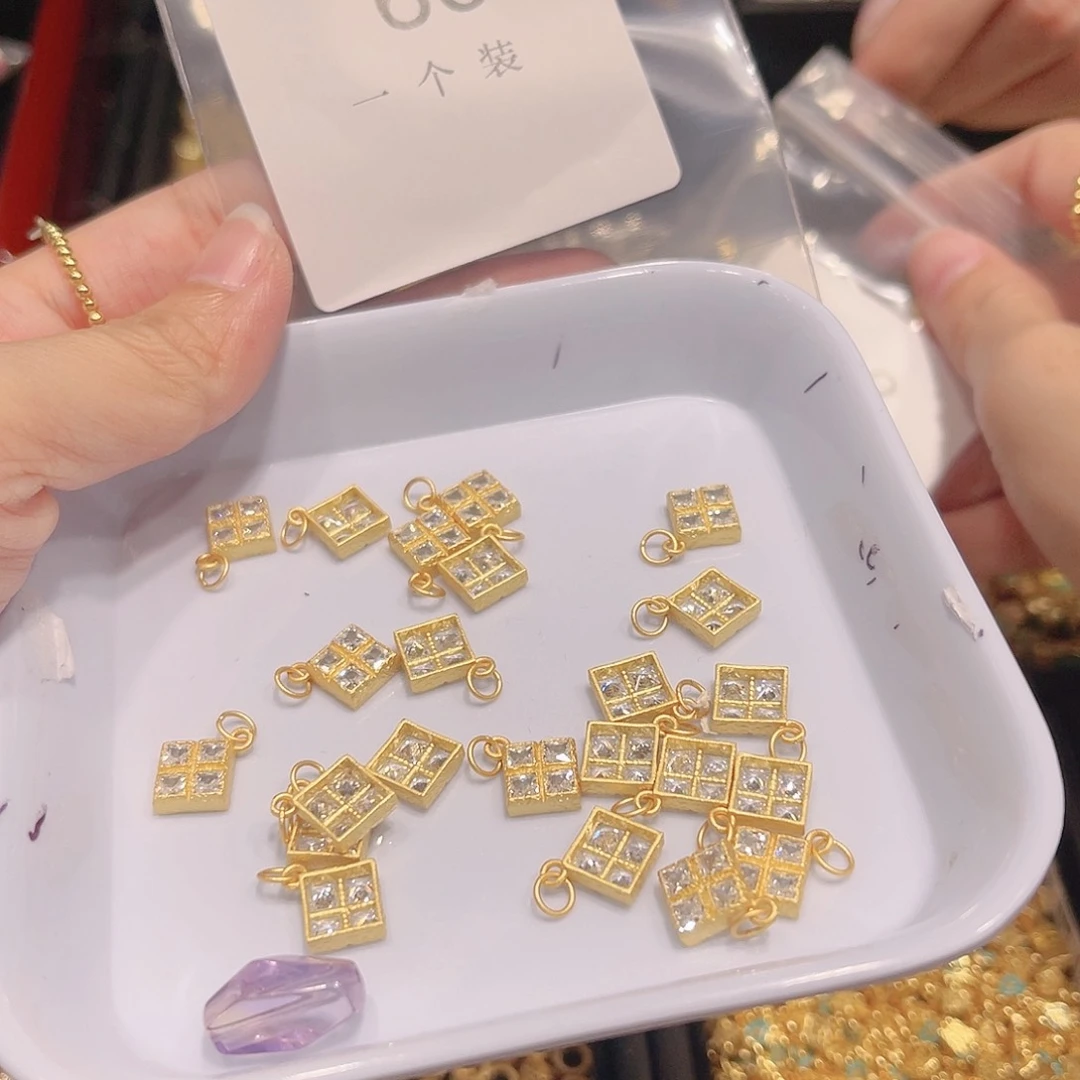 水晶珠宝半成品银S925镶嵌60