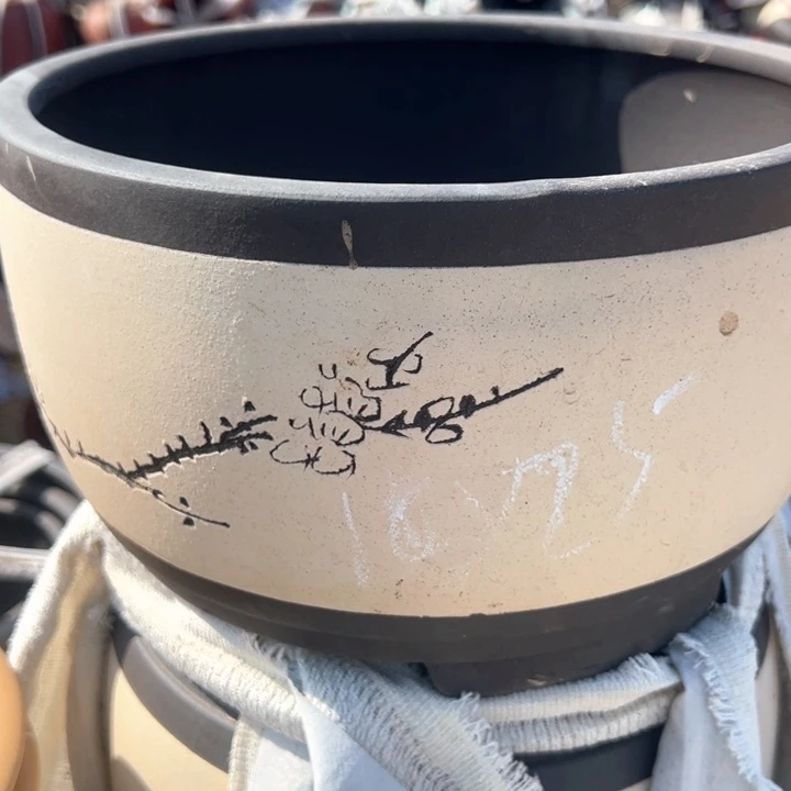 红陶紫砂碗盆口25