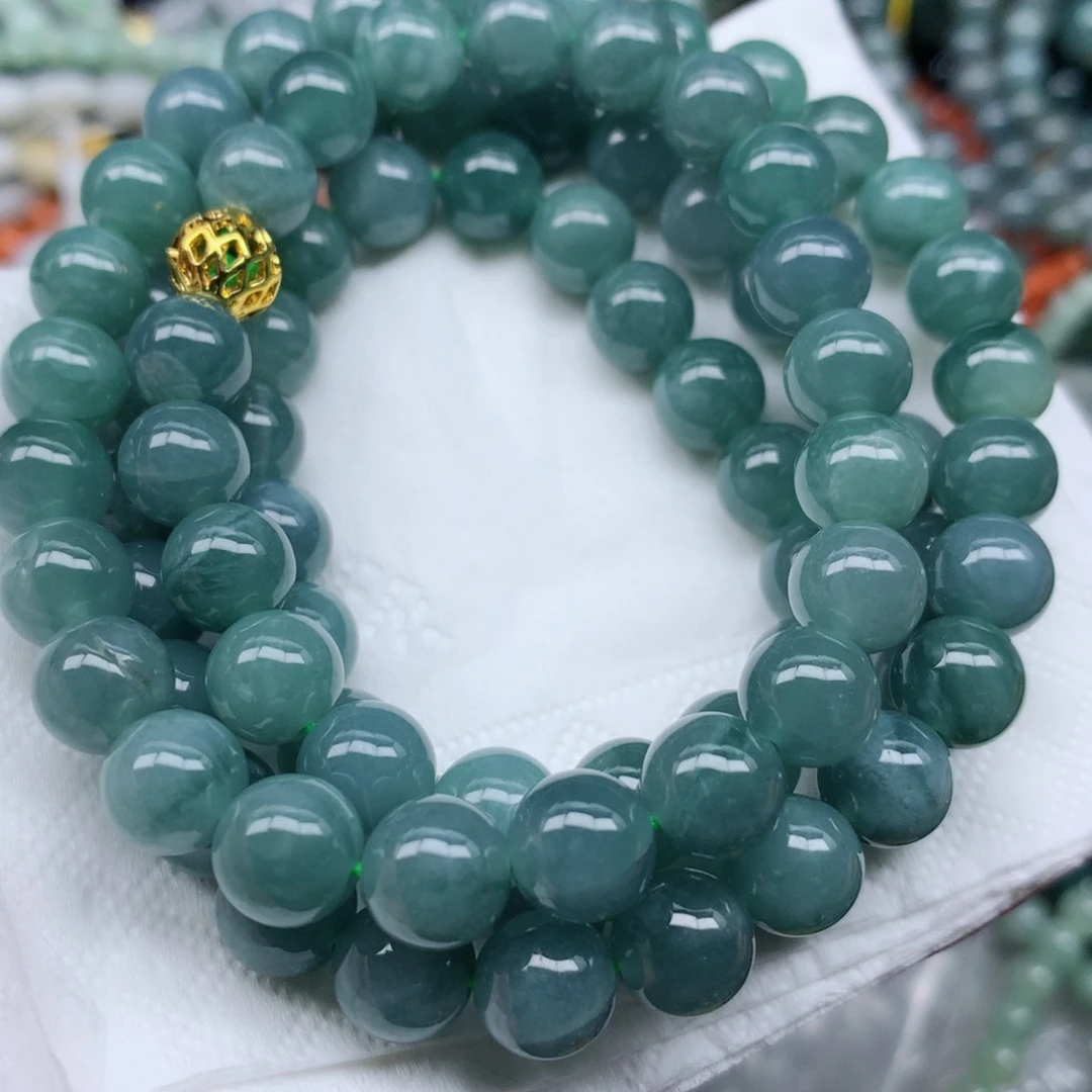 翡翠未镶嵌颈饰珠子