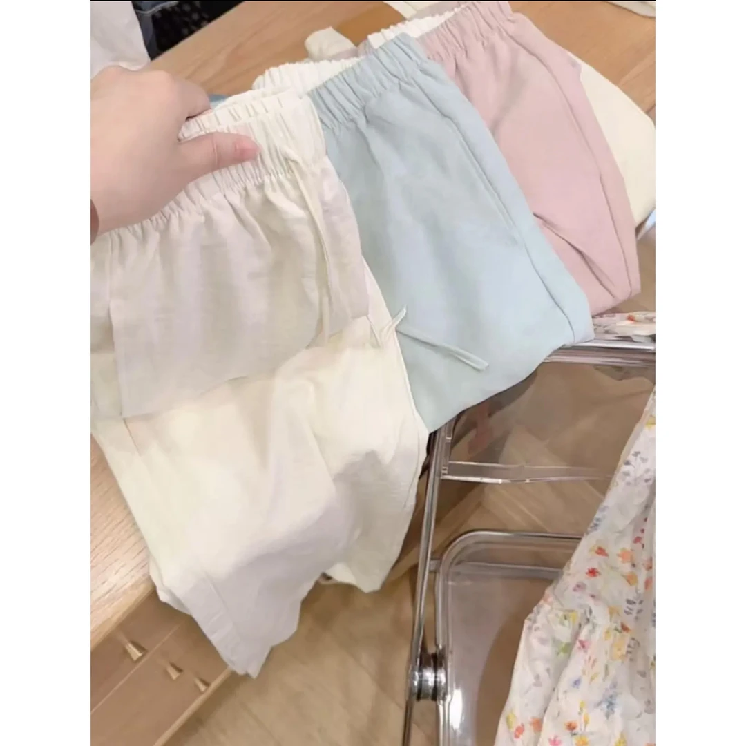 软糯奶芙裤】巨好穿！春夏新款超百搭遮肉阔腿休闲长裤女