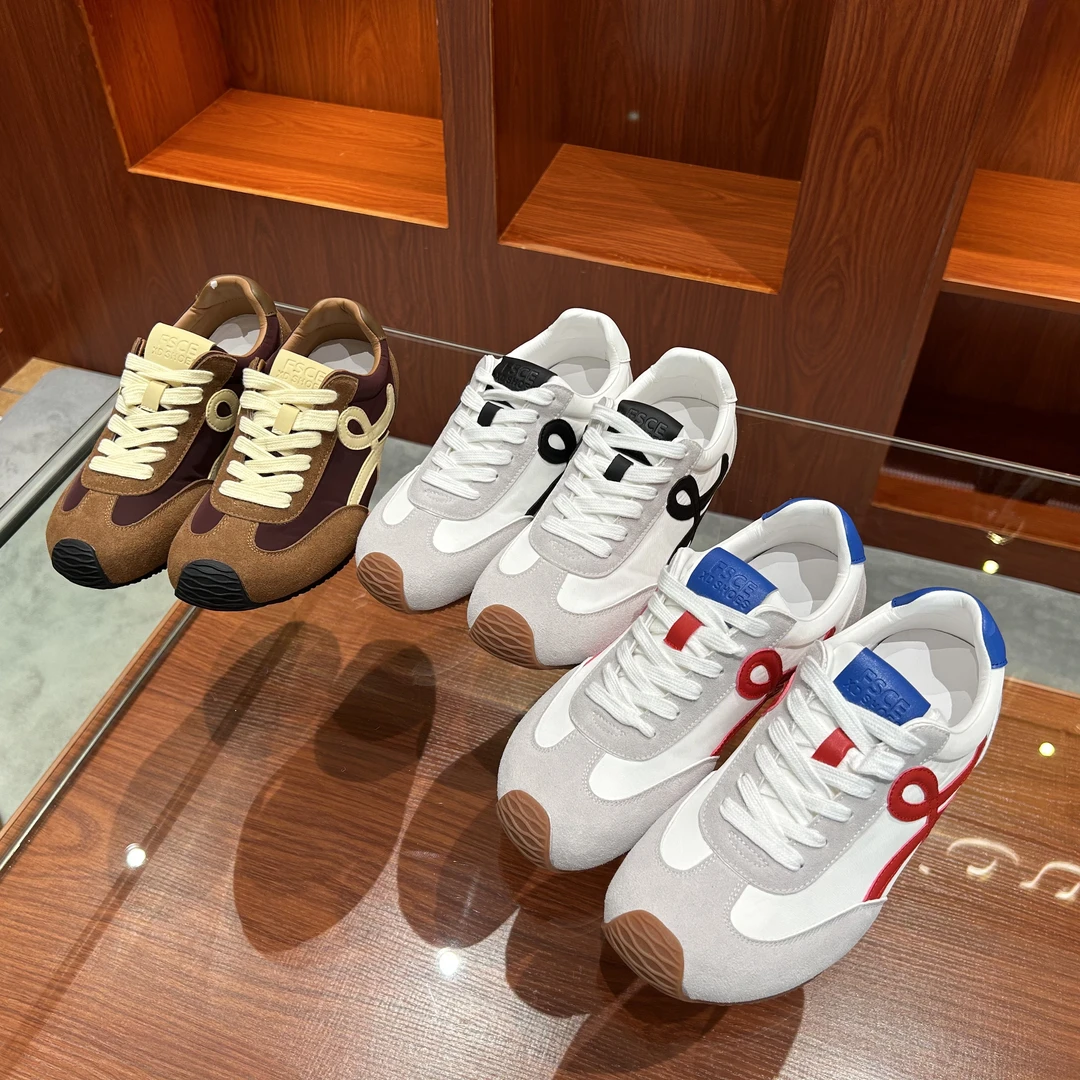 《华品工厂店》秋季新款阿甘鞋系带拼色复古芭蕾舞鞋女平底休闲板鞋