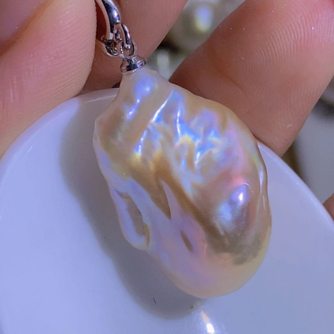 天然淡水珍珠（微瑕）淡水珍珠合金