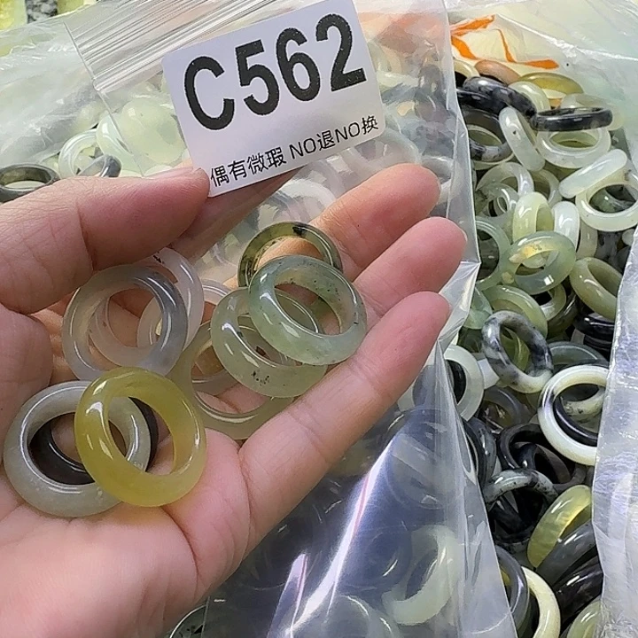 益***禄蛇纹石玉合金发饰