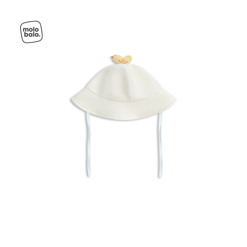 麦拉贝拉婴幼儿纯棉渔夫帽男女宝宝春秋外出帽子宽檐遮阳帽防风