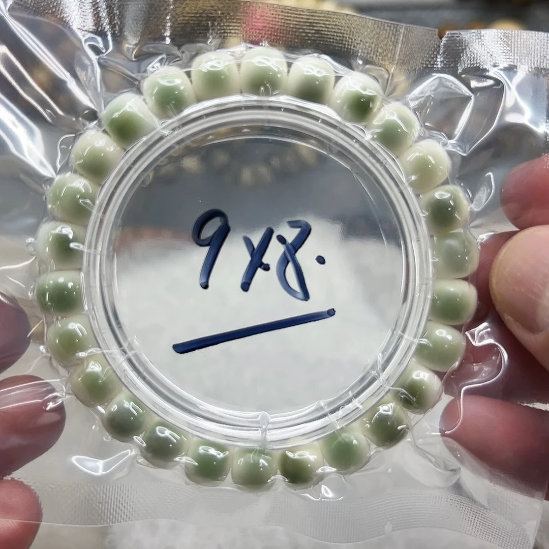 白玉菩提手串69骑士山水白菩提单圈0.9