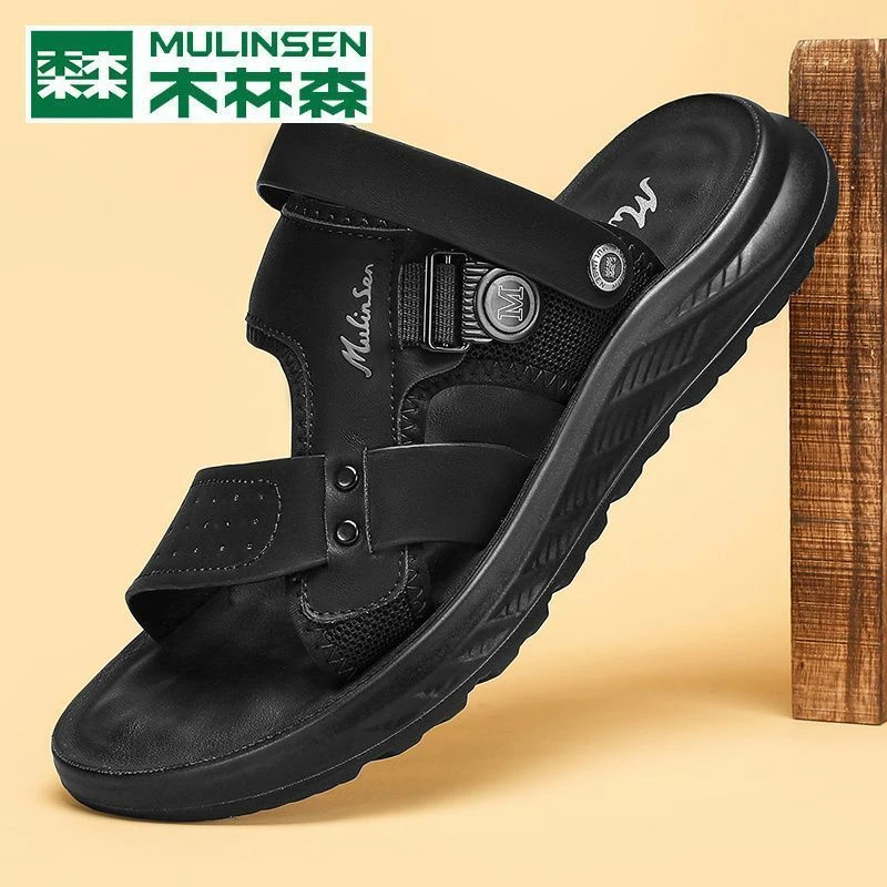 木林森凉鞋男士2025夏季新款沙滩鞋防滑超轻软底休闲外穿拖鞋两用