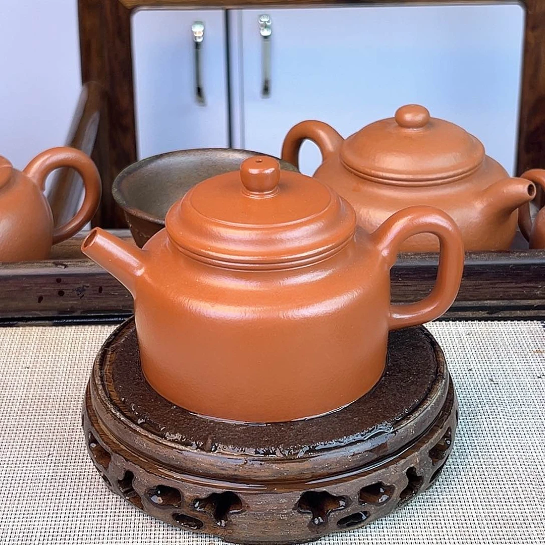 茶壶紫砂宜兴紫砂小煤窑朱泥240c c
