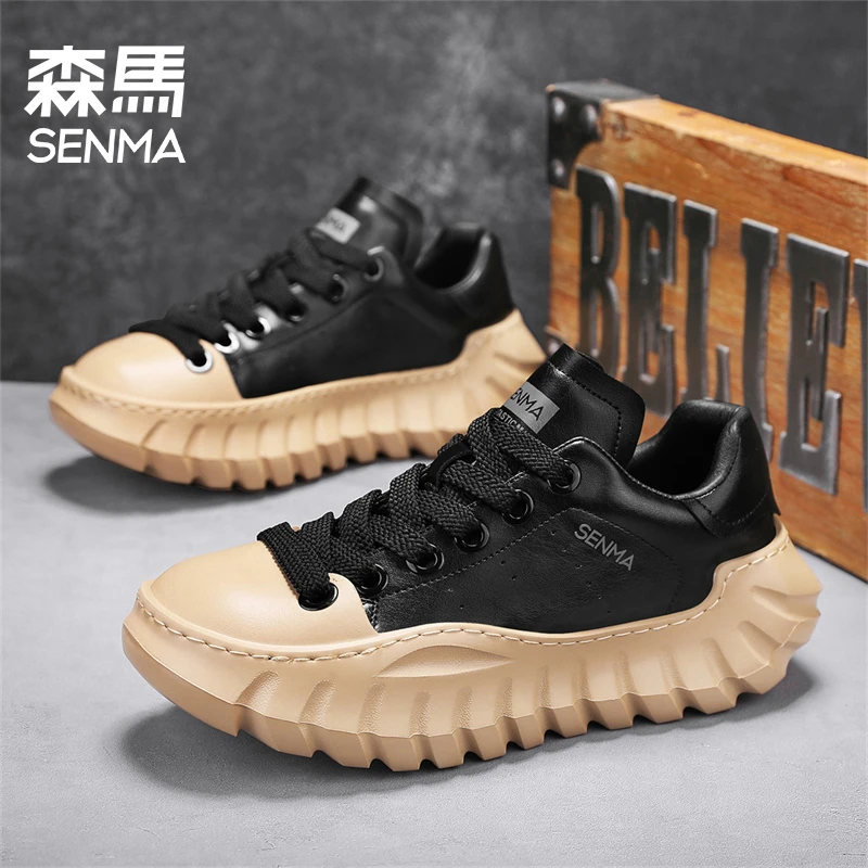SENMA/森马男鞋秋季休闲运动时尚休闲鞋厚底增高潮牌干净痞帅男鞋