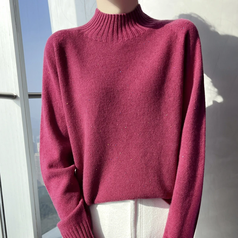 MYC新款气质亮片羊毛衫上衣百搭针织