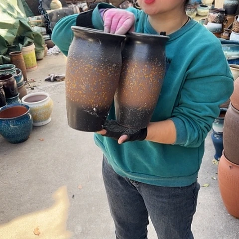 口14高26瑕疵盆子。