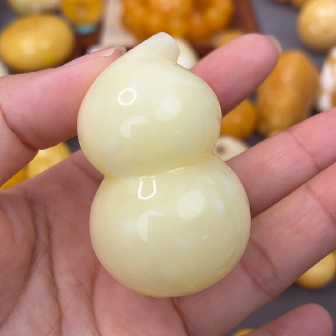 蜜蜡未镶嵌吊坠(不含链)白葫芦