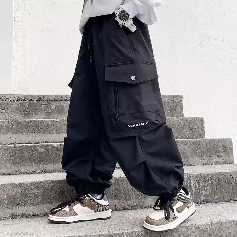 【纯棉水洗工艺】男童工装裤儿童裤子2025春秋季新款中大童休闲裤