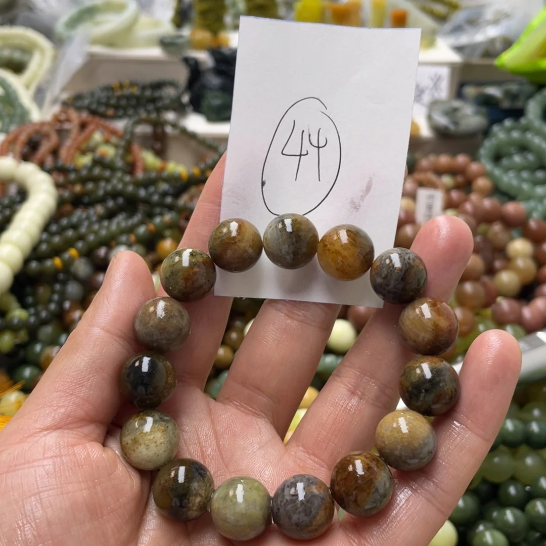 蛇纹石玉手链未镶嵌