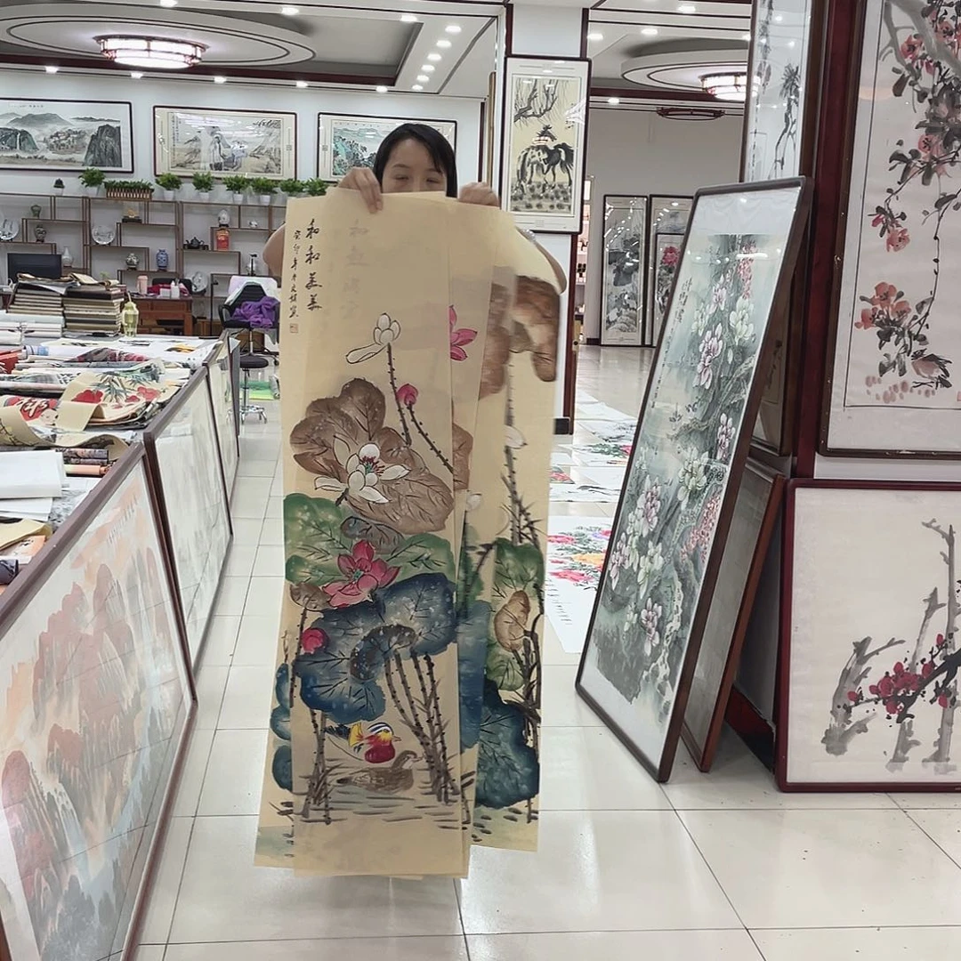 国画纯手绘山水花鸟