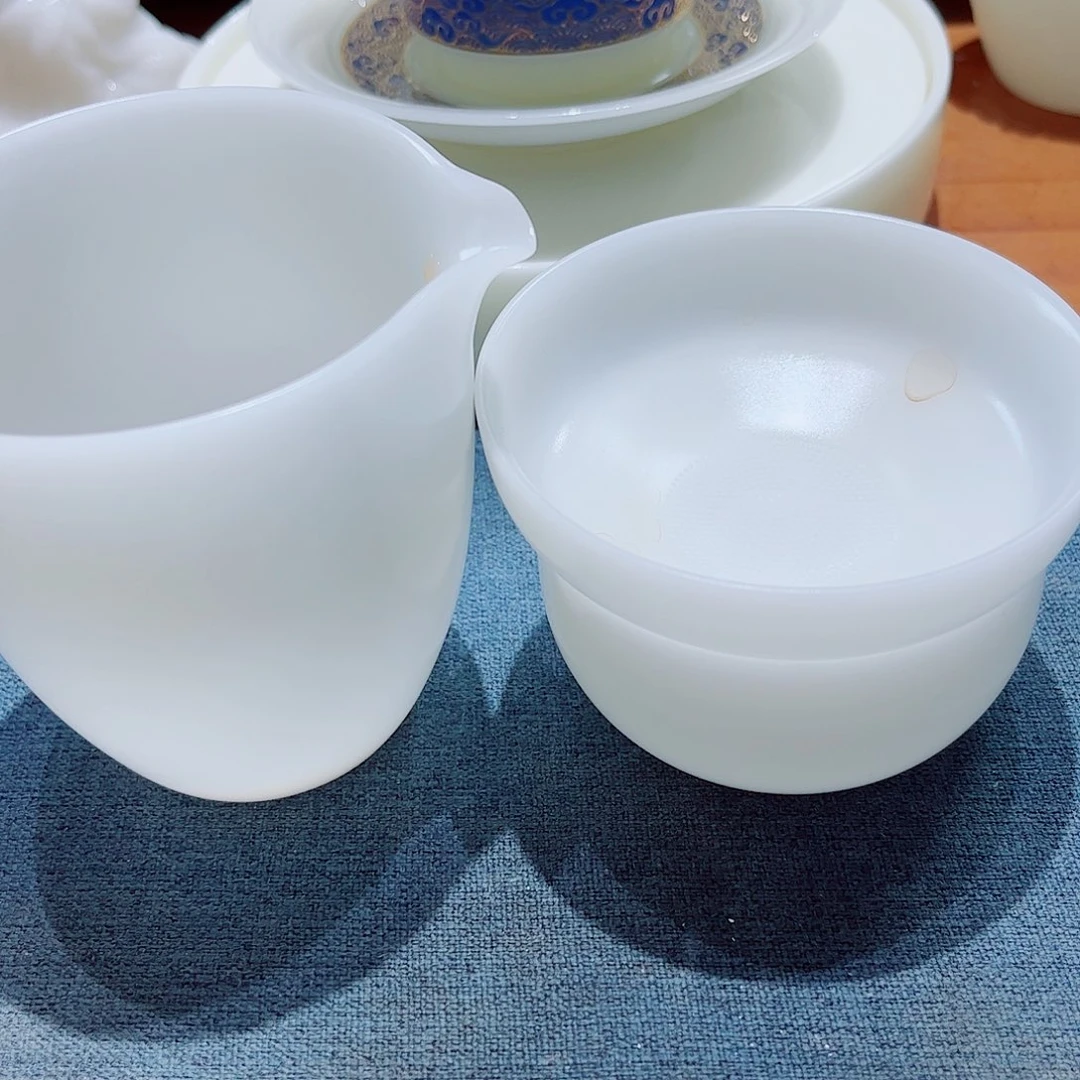 陶瓷素烧璞玉1公杯茶漏