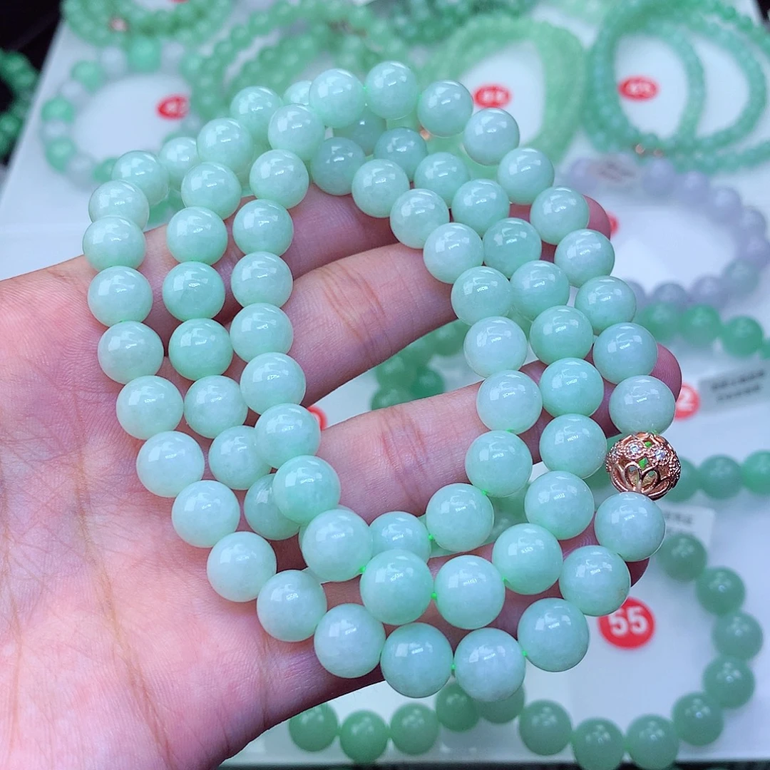 翡翠未镶嵌毛衣链卡9.5