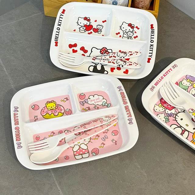 KOALA餐具分格减脂餐盘一人食盘家用早餐儿童仿瓷三格分隔餐盘子