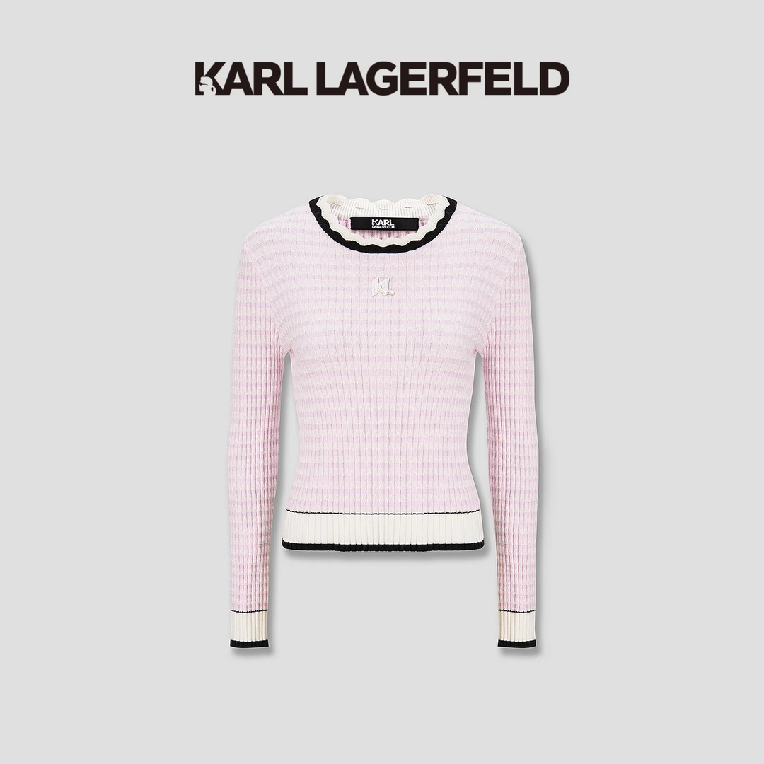 【官方】KARL LAGERFELD卡尔拉格斐秋季新款毛针织衫老佛爷M27E2325