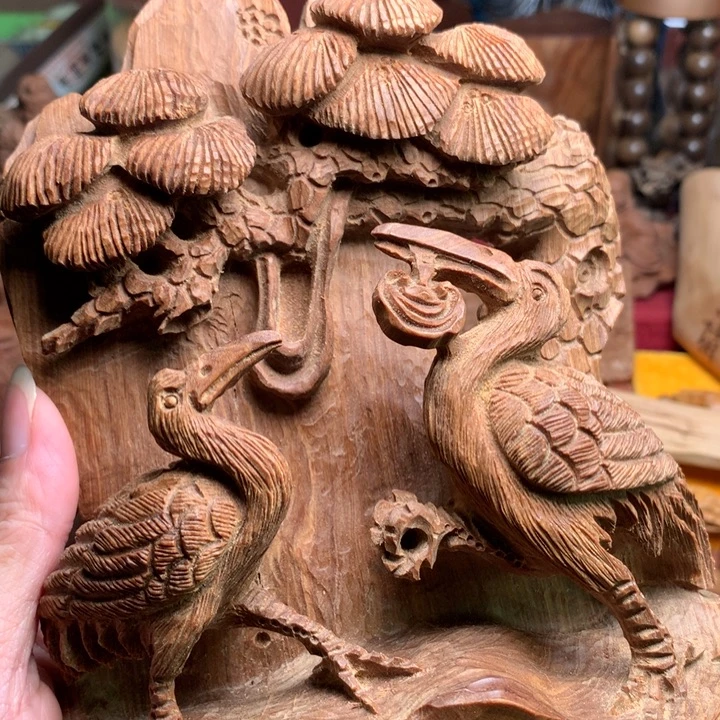 檀香木把件老山檀498克手工福利