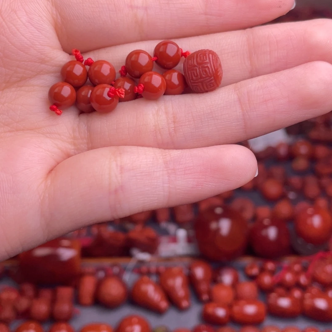 菜***界南红玛瑙配饰500/130未镶嵌