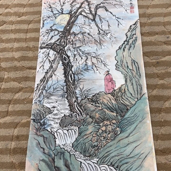 国画花鸟的翅膀和羽毛的