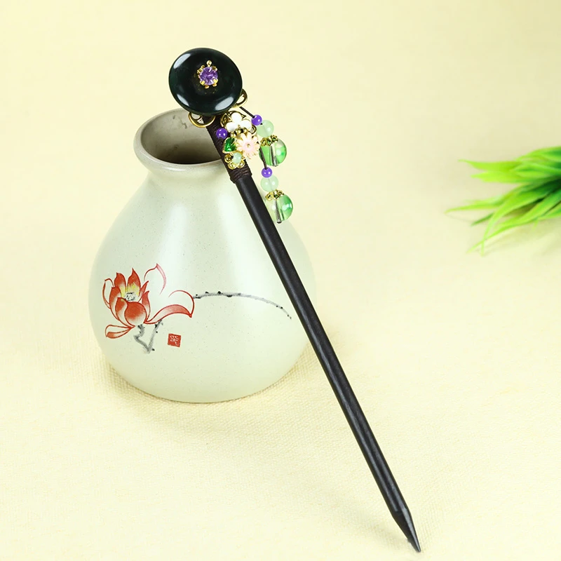 天然西藏藏玉药王石发簪 （多样性发货 拍一发一）