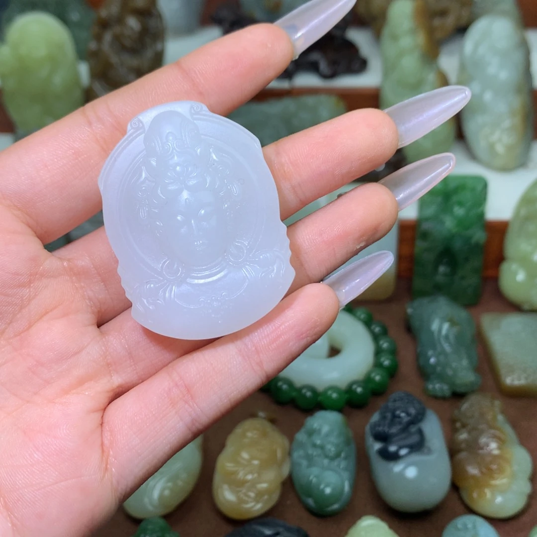 和田玉未镶嵌吊坠(不含链)