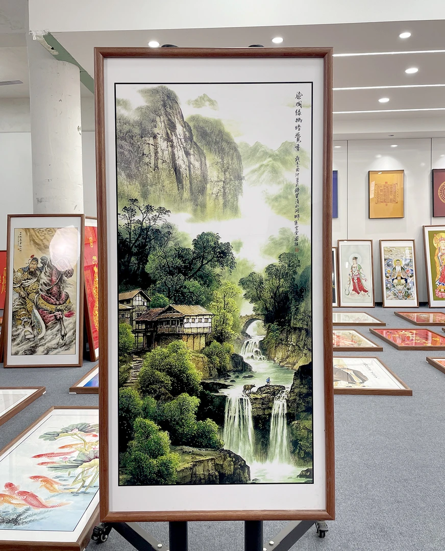 [101青山绿水]60x120cm中国风家居装饰画办公室玄关客厅装饰画