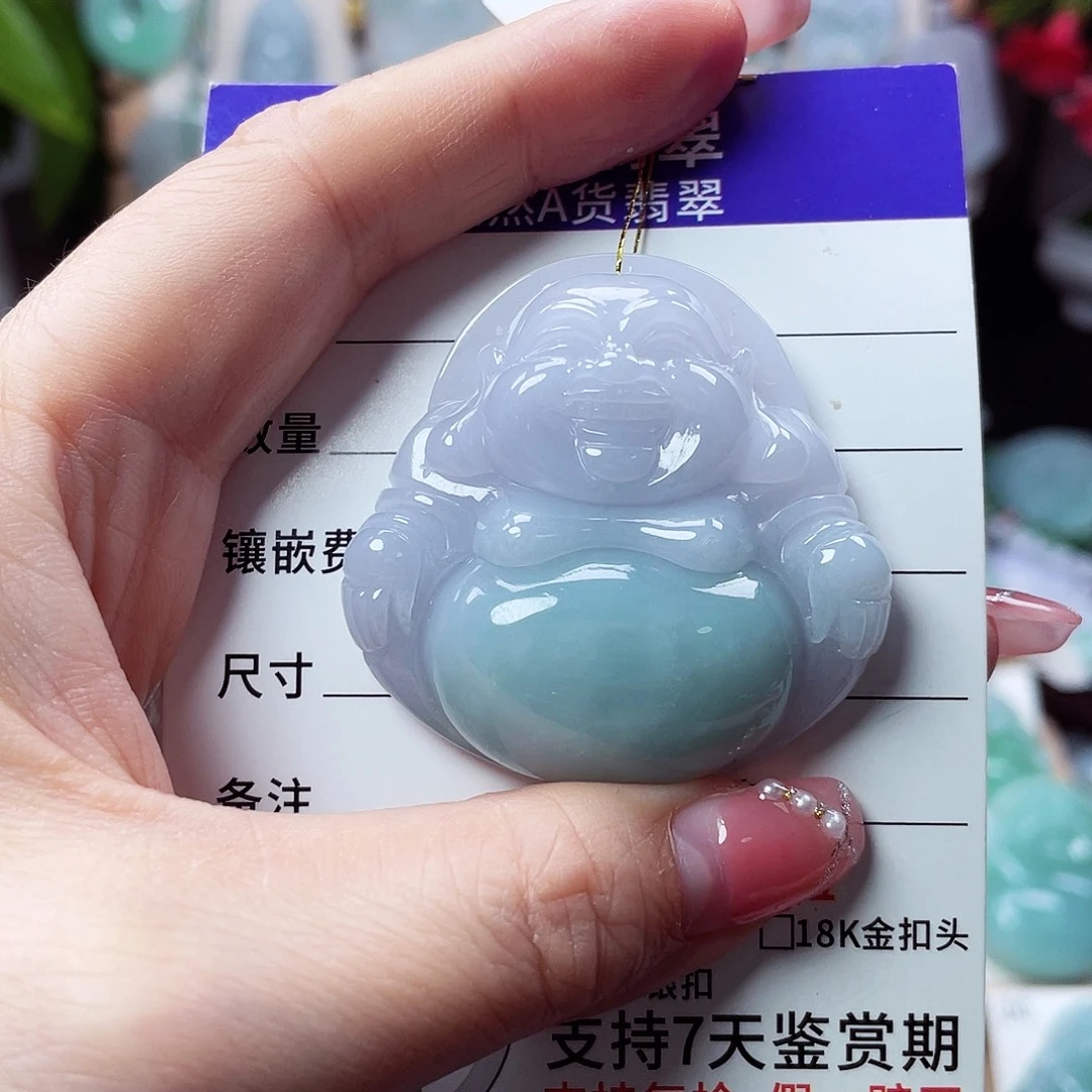 翡翠未镶嵌颈饰佛公39