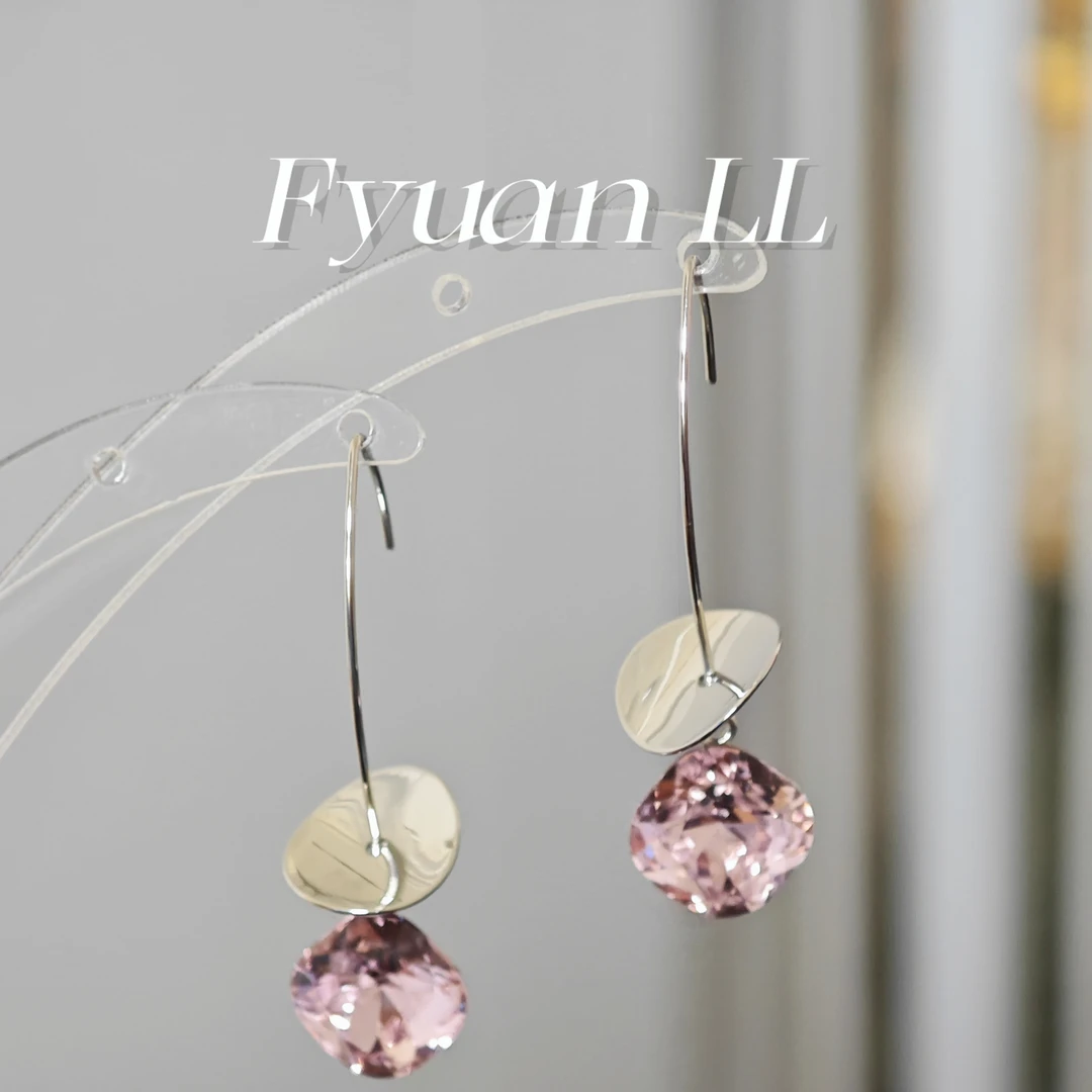 铜合金耳饰 时尚精致轻奢锆石流苏耳环小众优雅长款显脸小耳饰