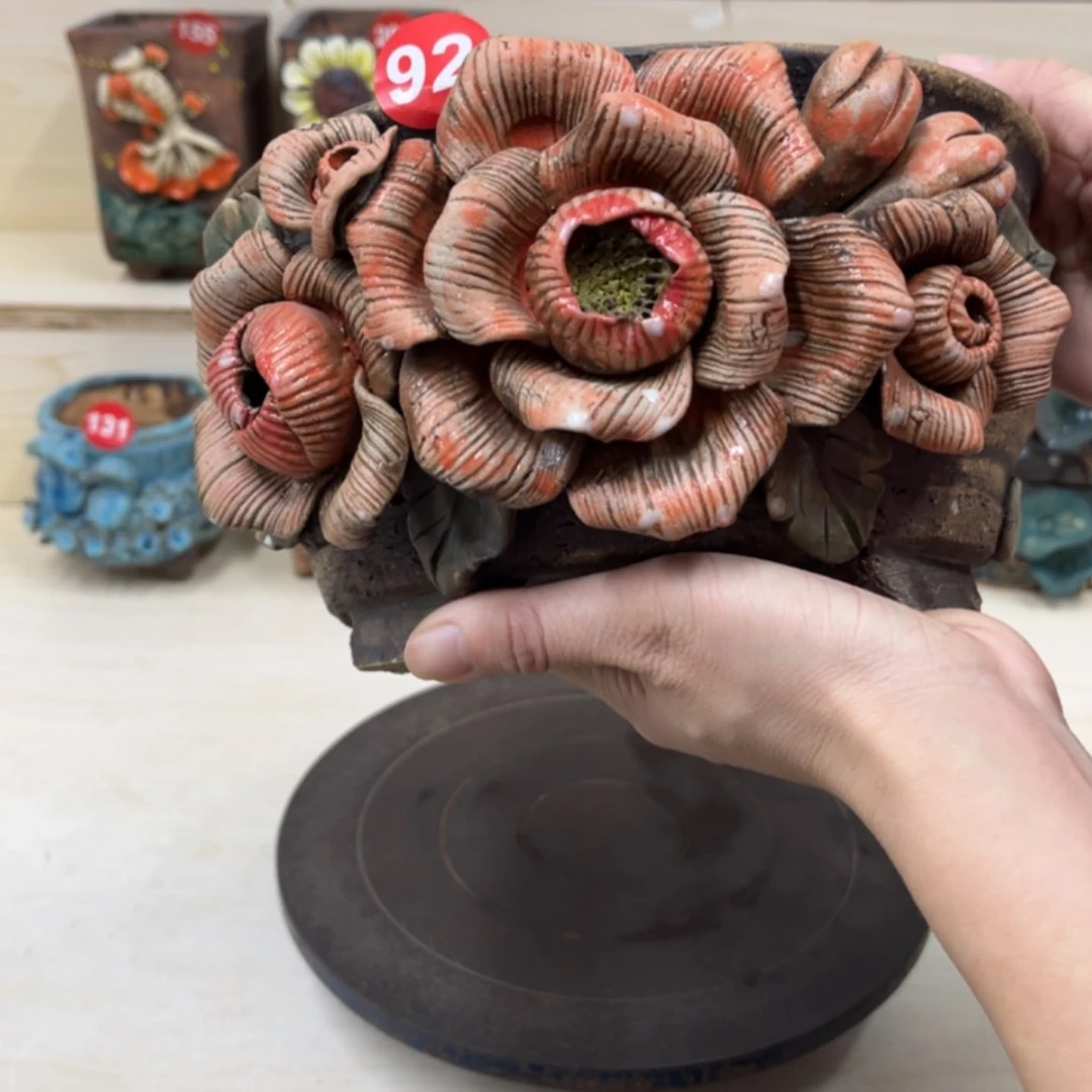 【闪购商品】紫砂花盆92微瑕号内口20.5×21外高21