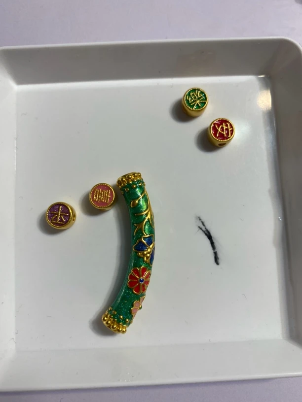 足金999烧蓝转运珠