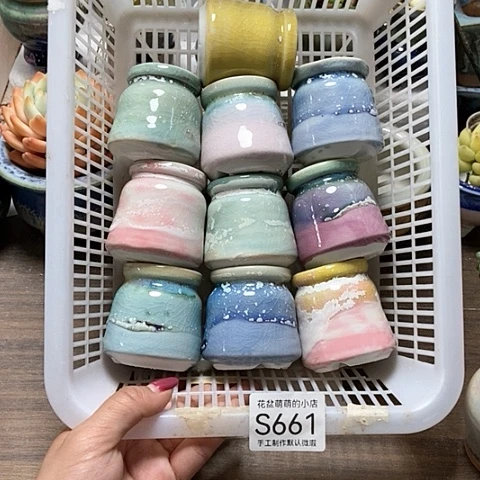 紫砂花盆661微瑕品口径4厘米以上的