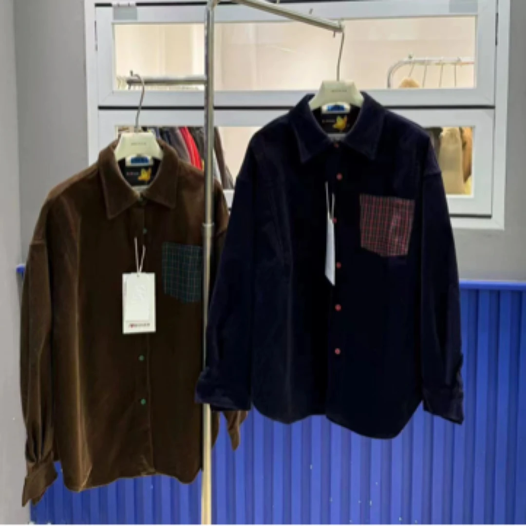 淘小站 南油小众设计师品牌 灯芯绒衬衫外套 咖色均码