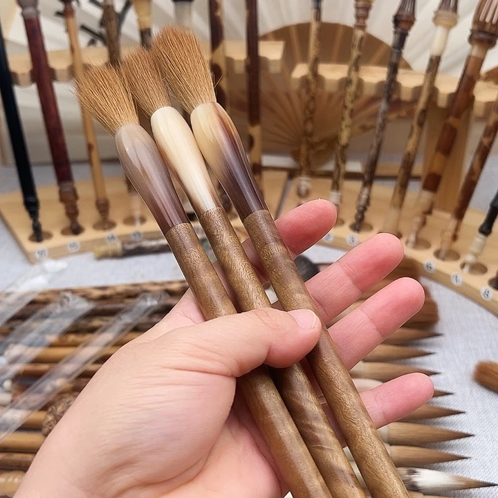 光***月漠河狼百百纯狼毫作品