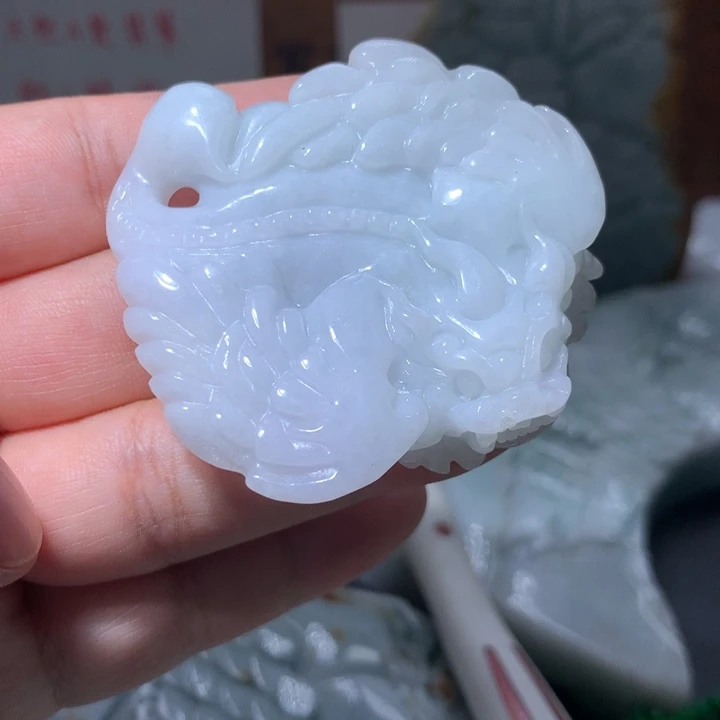 翡翠未镶嵌颈饰保真天然A货翡翠