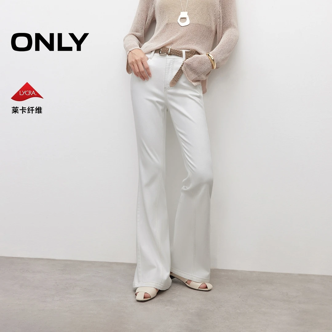 ONLY2025秋季新款修身显瘦高腰喇叭裤长裤牛仔裤女|125232052