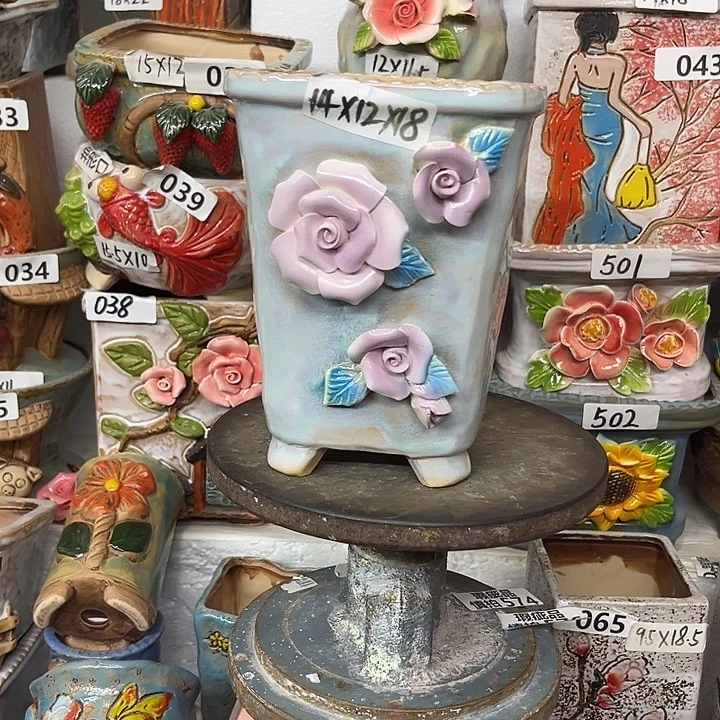 粗陶材质多肉花盆