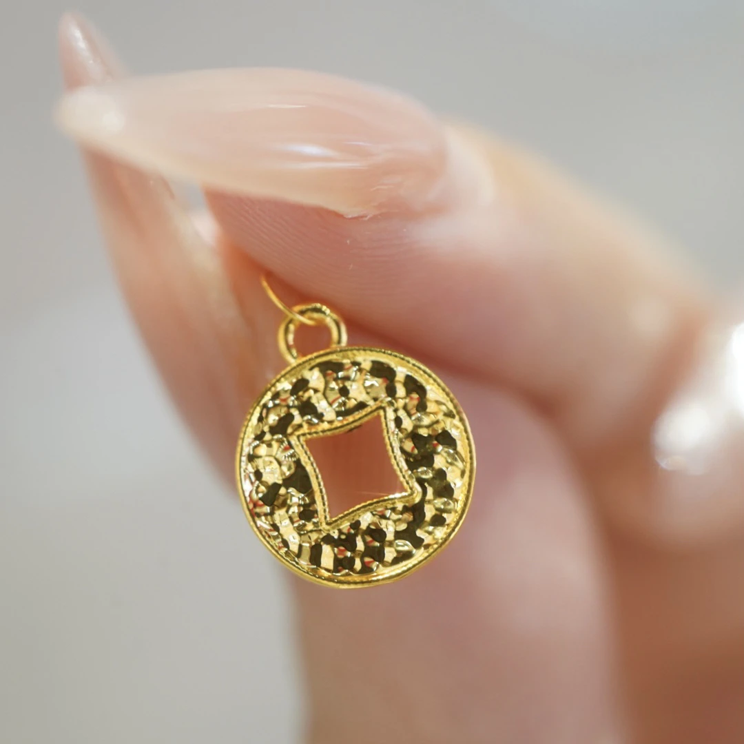 【宝曼珠宝】18K金钱币小滴溜配件