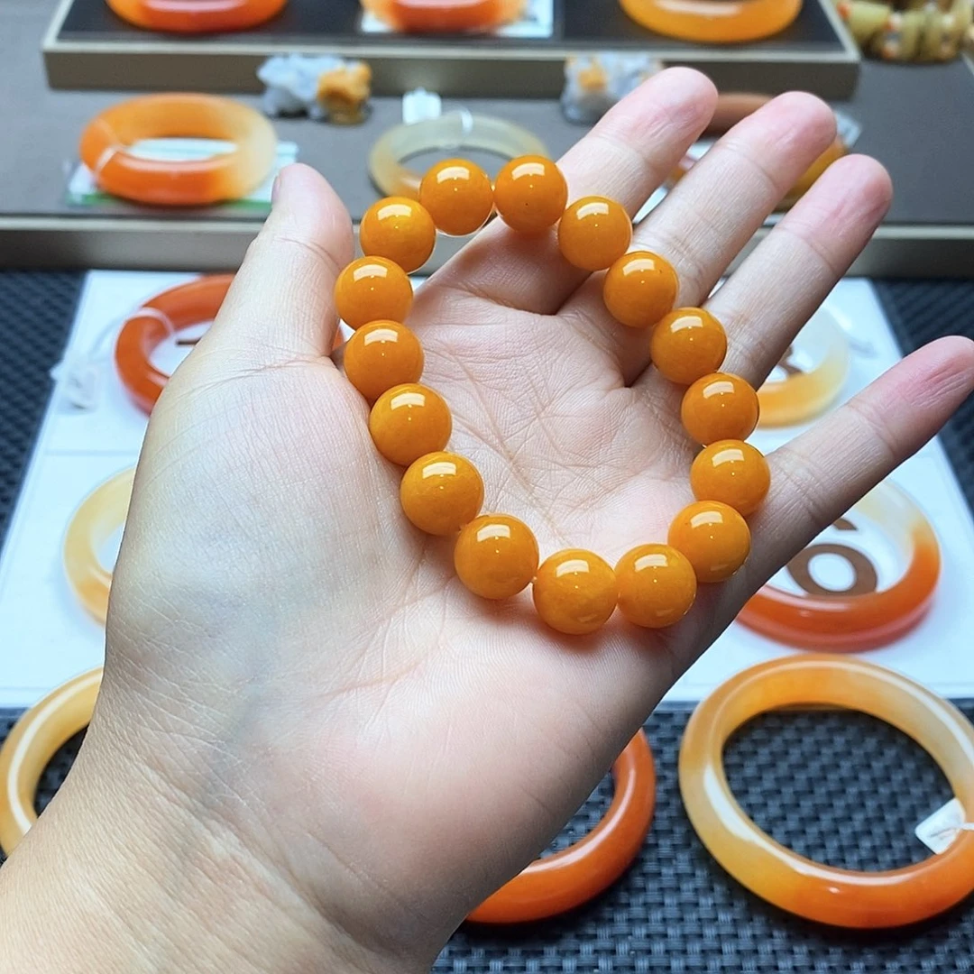 石英质玉（黄龙玉）未镶嵌手镯