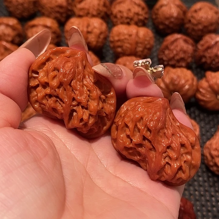 文玩核桃吊坠鸳鸯0513