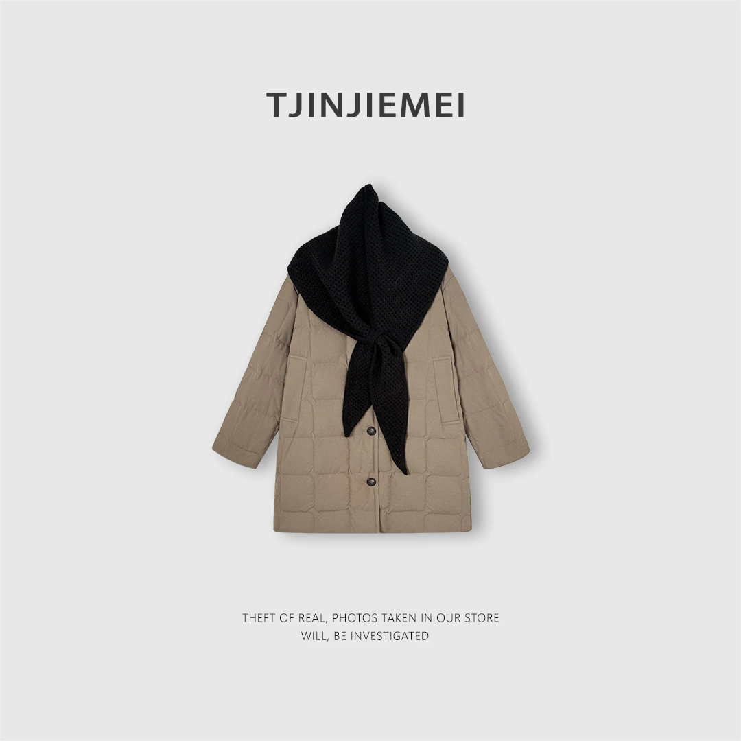 T井姐妹【休息日】设计感披肩鹅绒服ERF2512-ER7013