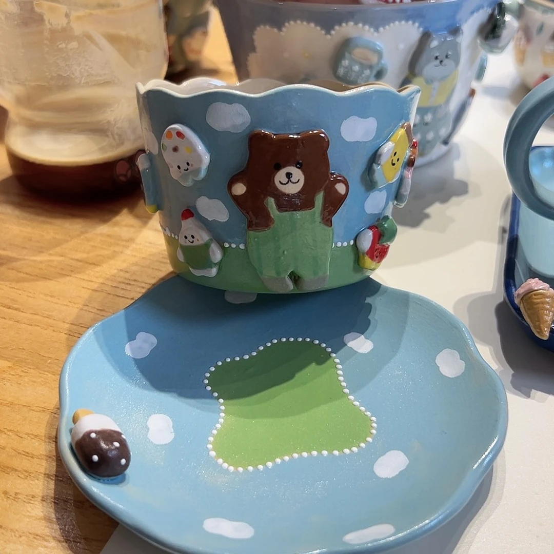 陶瓷艺术手作一杯一碟