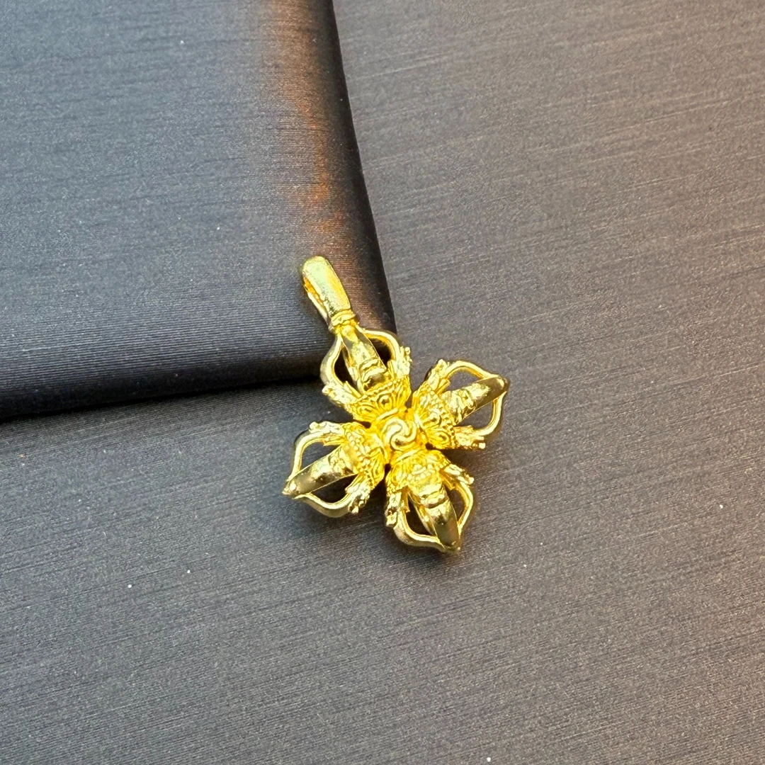 吊坠足银 十字金刚杵吊坠