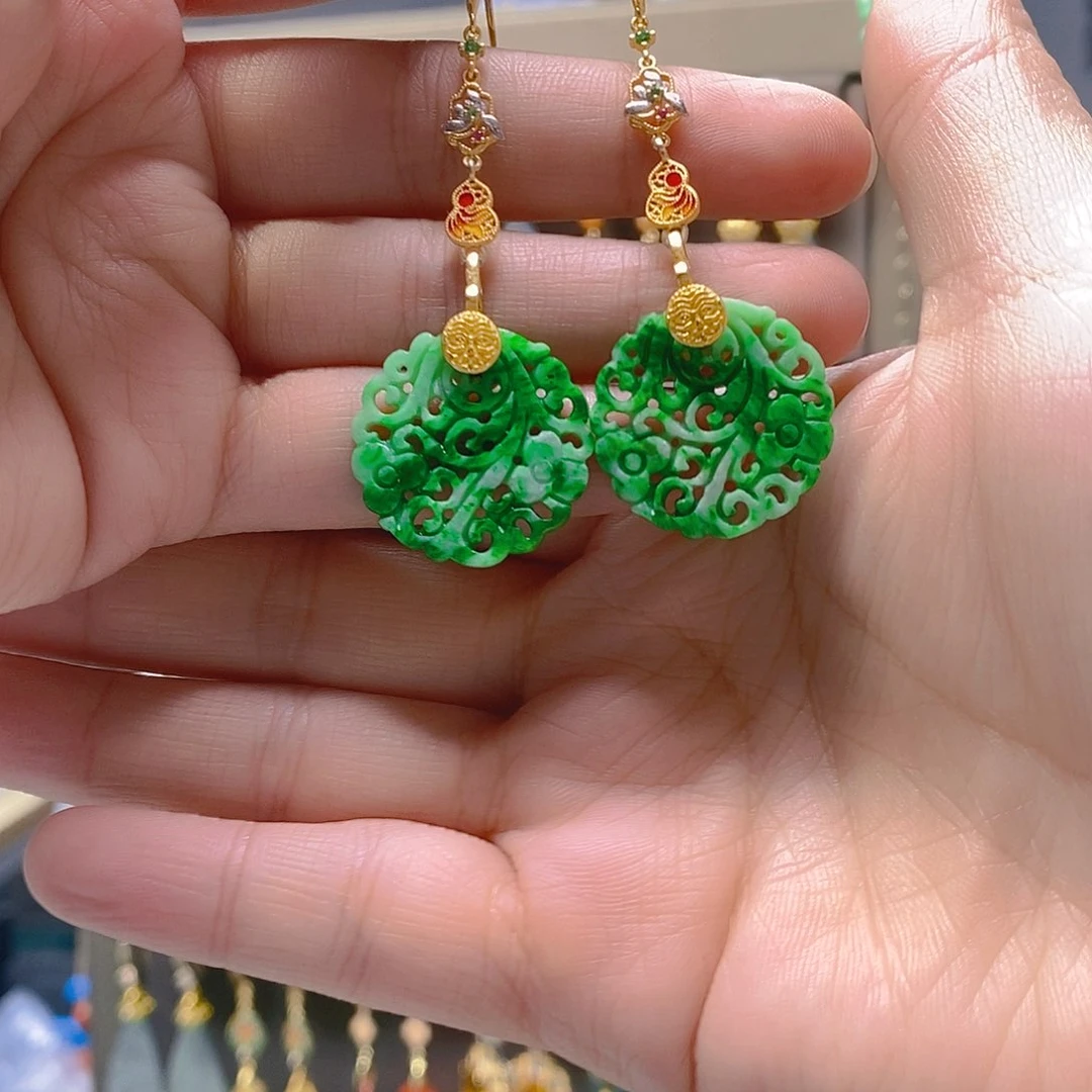 未镶嵌翡翠耳饰翡翠