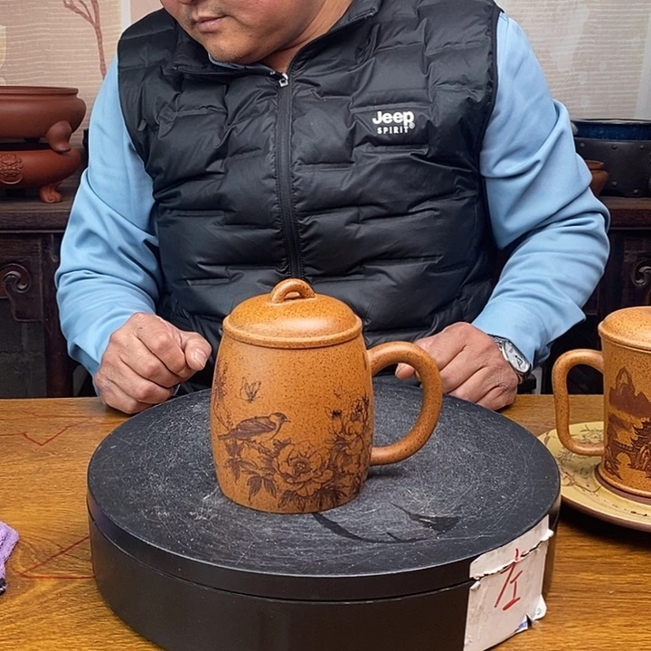 紫砂花盆货号一只花花