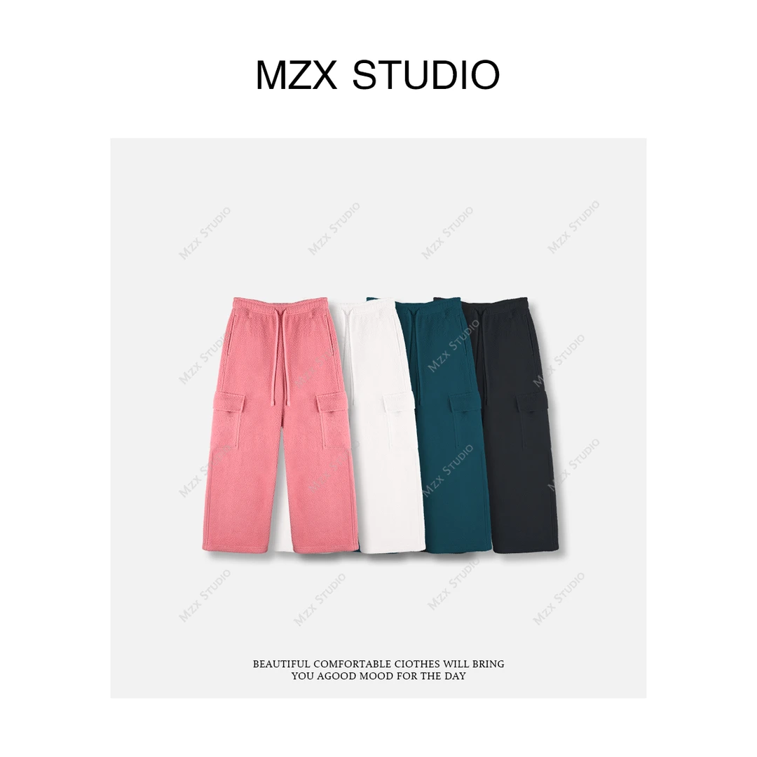 【MZX STUDIO】“泰迪绒肌理感工装裤”百搭加厚加绒工装裤KZ11809-P